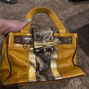 Brighton Yellow and Gold Satchel